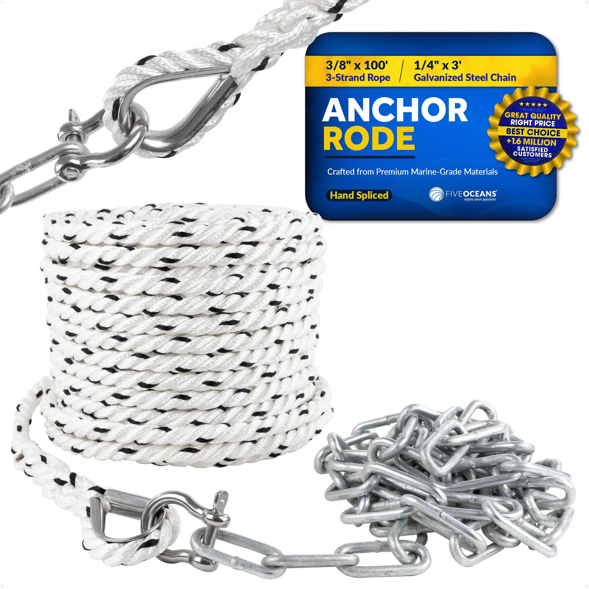 Stainless steel chain red anchor - Maritime - Seaman outlet