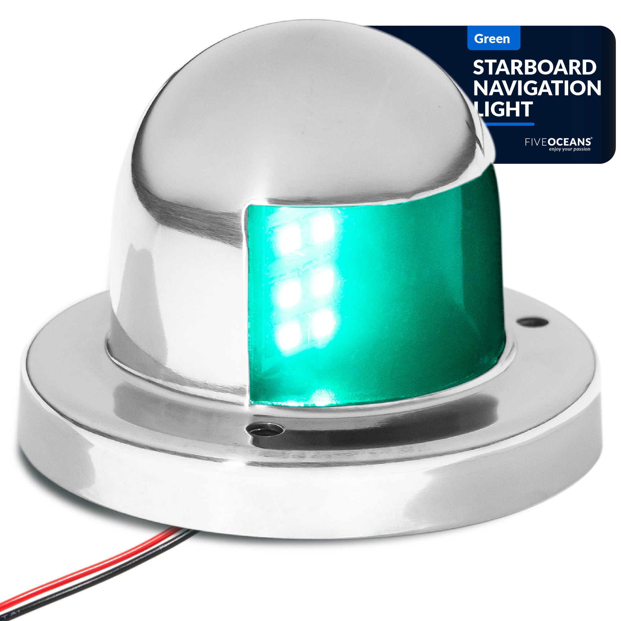 Five Oceans Boat Navigation Lights - LED Bow Light, Navigation
