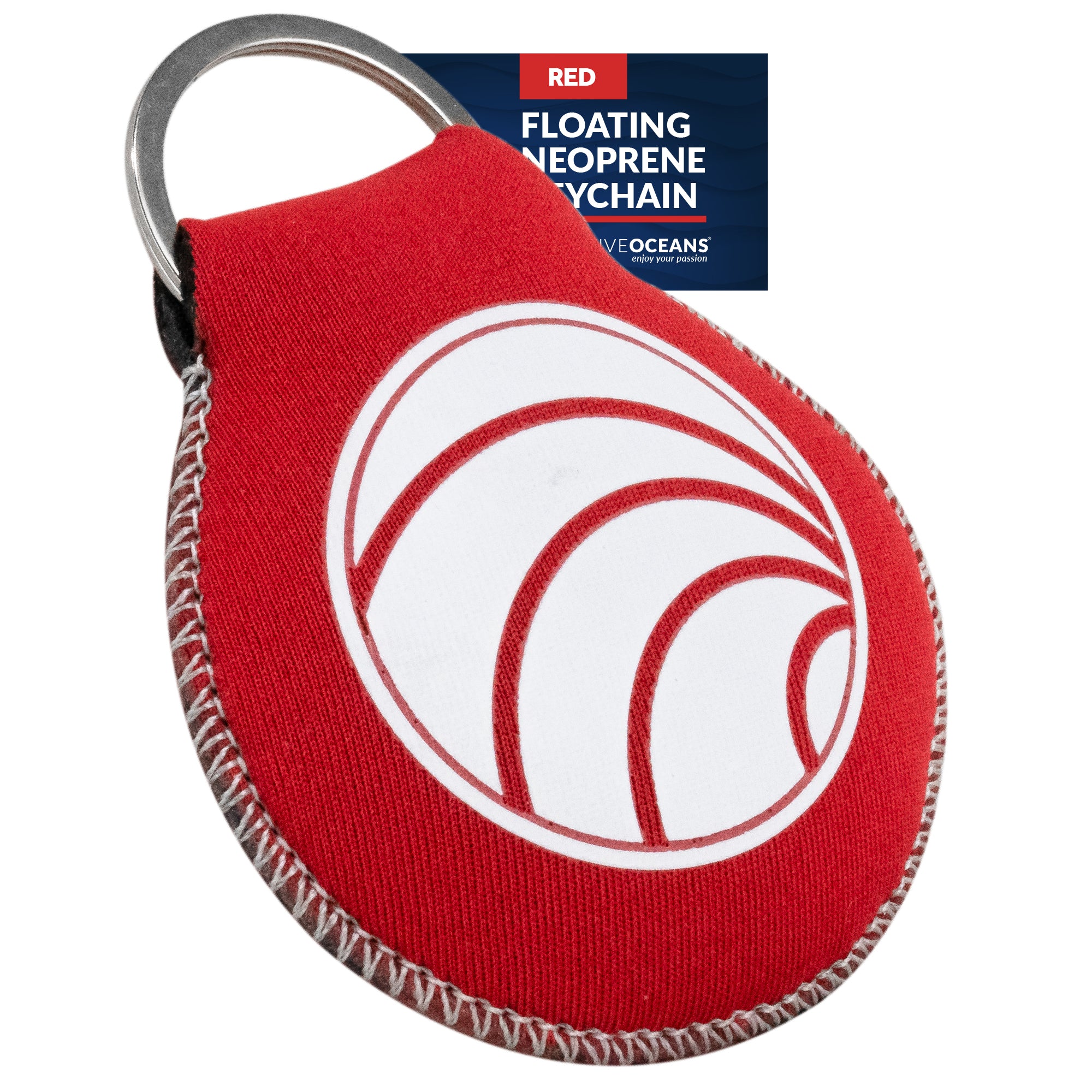 Floating Neoprene Keychain, Red - FO4495-R