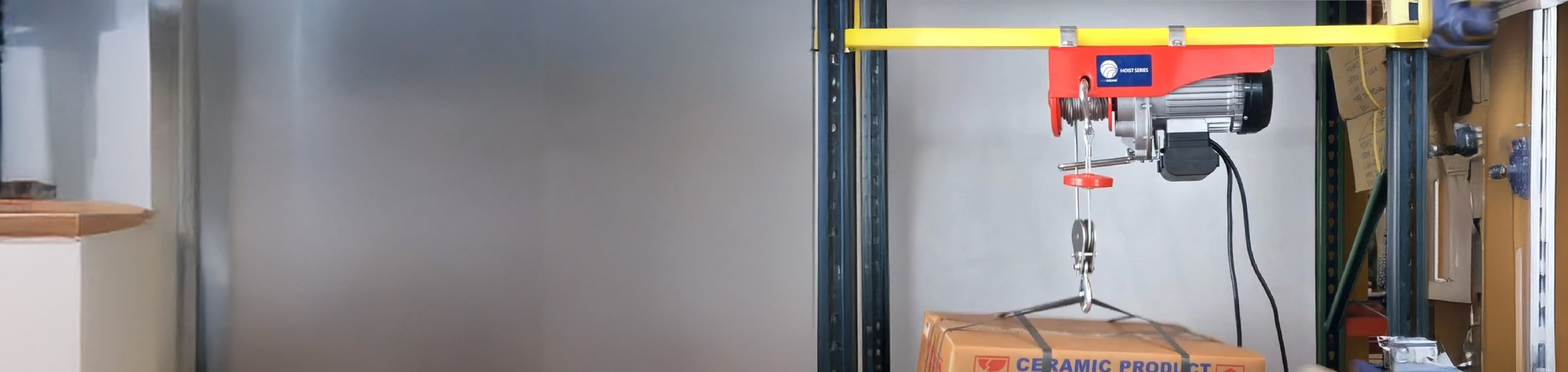 Sturdy Five Oceans cable hoists for heavy lifting