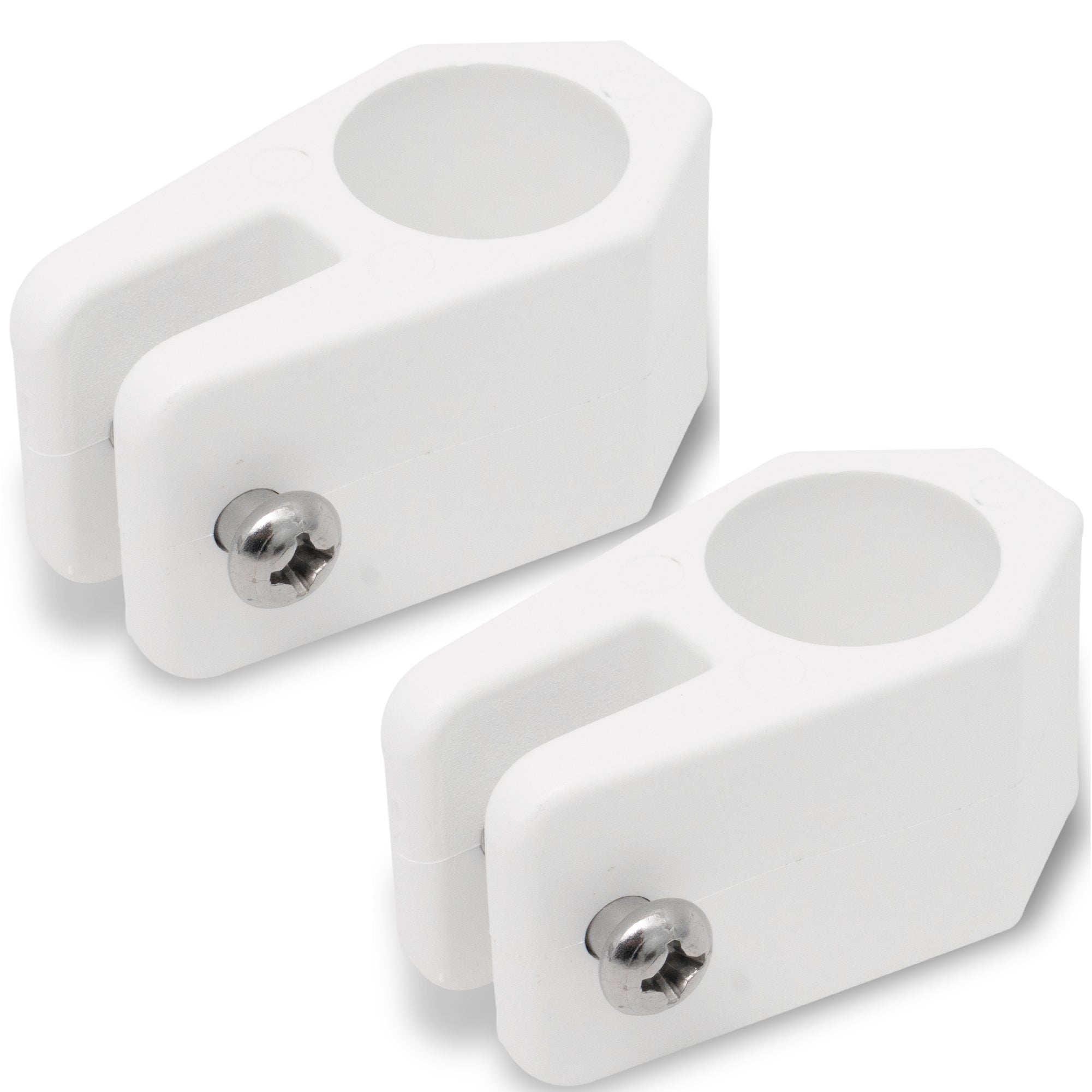 Bimini Top Hardware 7/8" Jaw Slide, White Nylon - 2-Pack - FO1880-M2