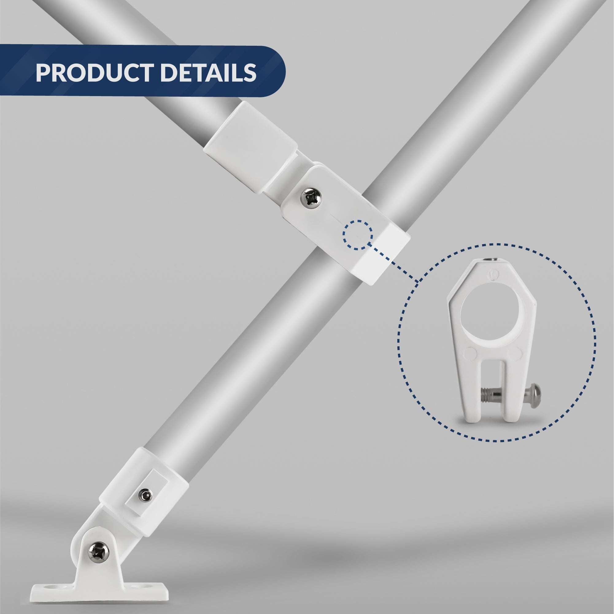 Bimini Top Hardware 7/8" Jaw Slide, White Nylon - FO1880