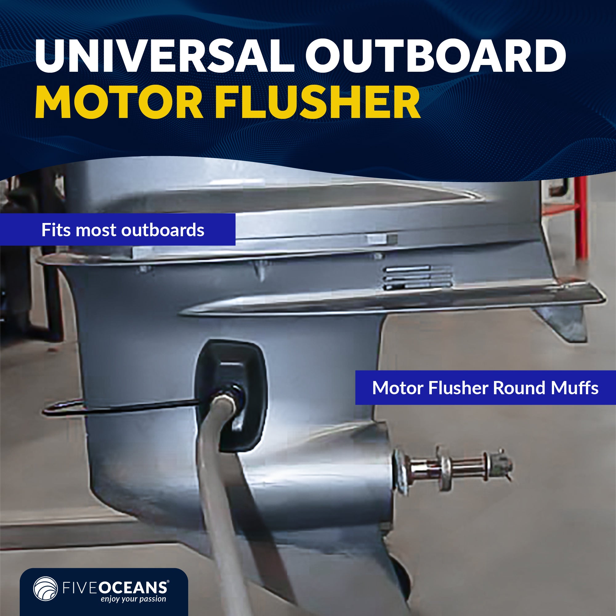 Universal Outboard Motor Flusher Rectangular Muffs & Gear Oil Pump Set - FO1884-4770