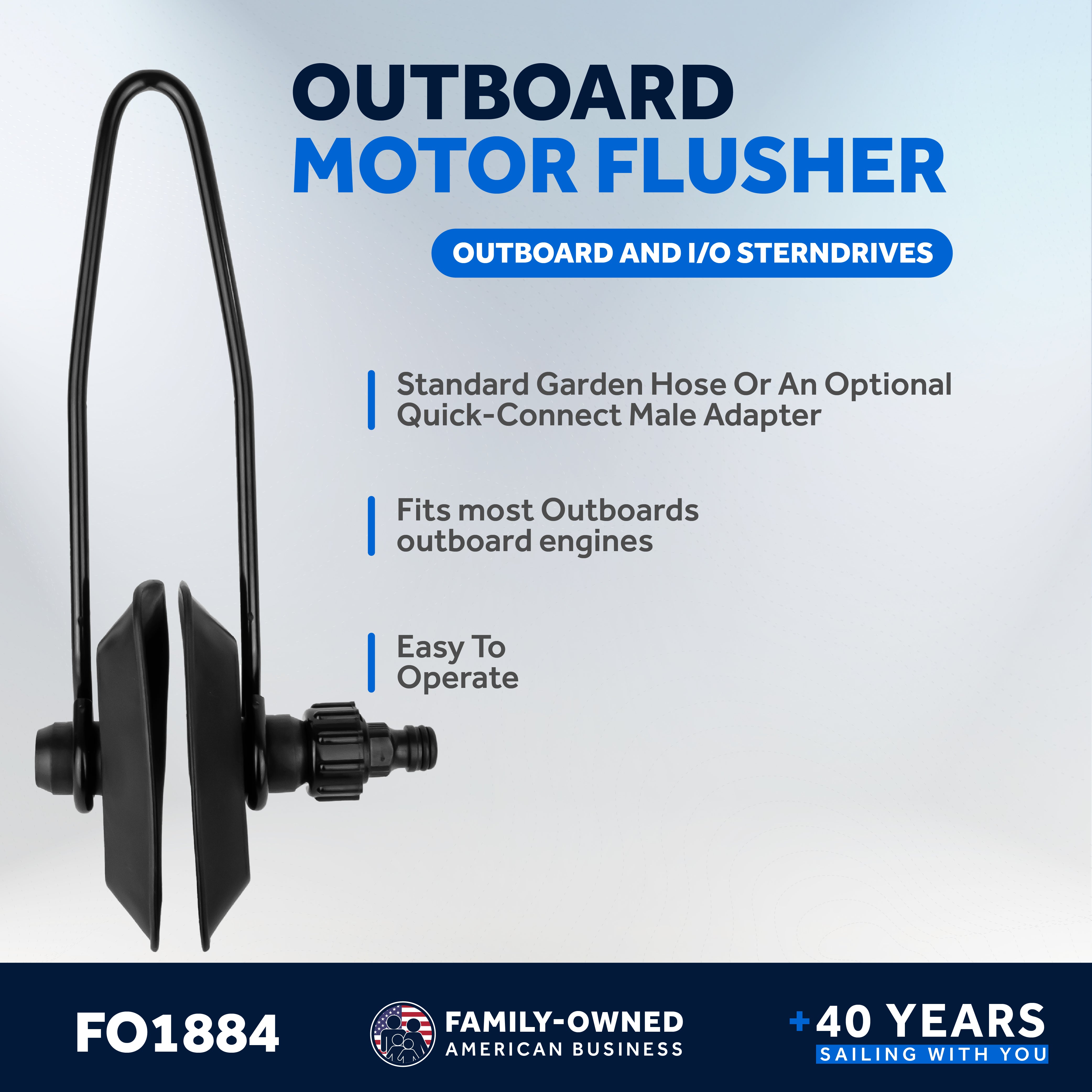 Outboard Motor Flusher, Rectangular Muffs - FO1884