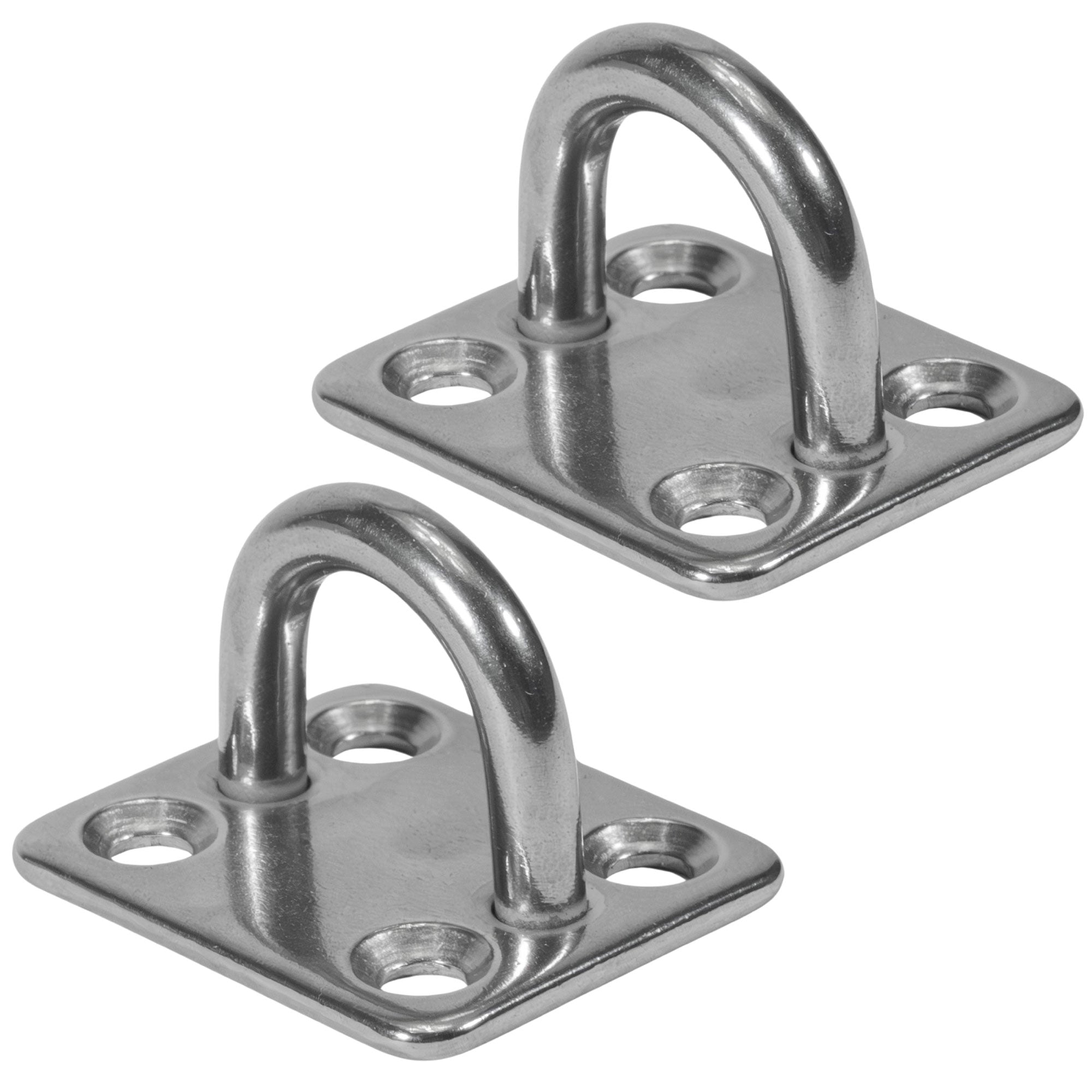 Heavy Duty 3/16" Stainless Steel Square Pad Eye, 2-Pack - FO2099-M2