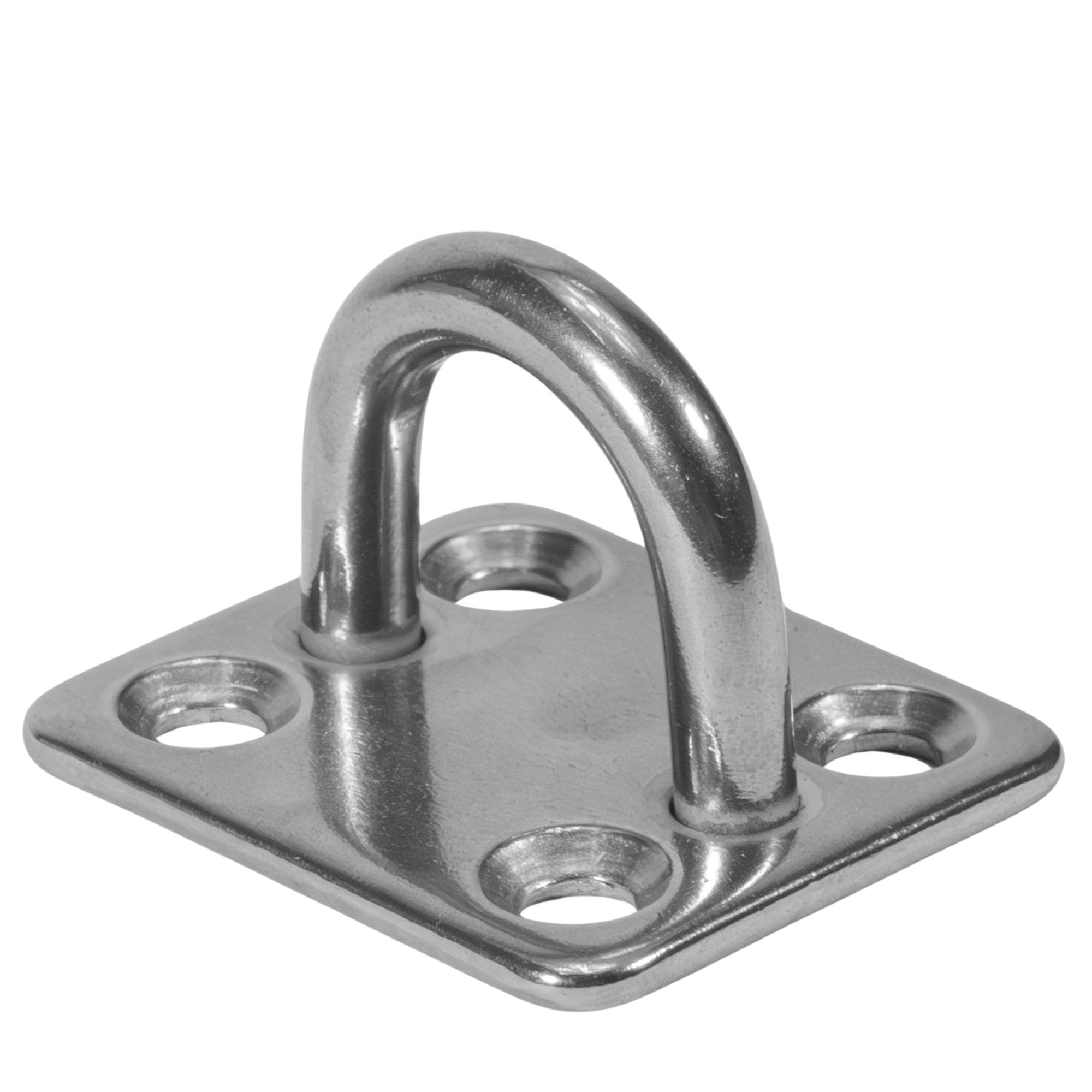 Heavy Duty 1/4" Stainless Steel Square Pad Eye - FO2100