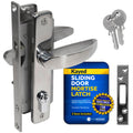 Sliding Door Mortise Latch Set, Stainless Steel, 3 Keys - FO2240 - Five Oceans