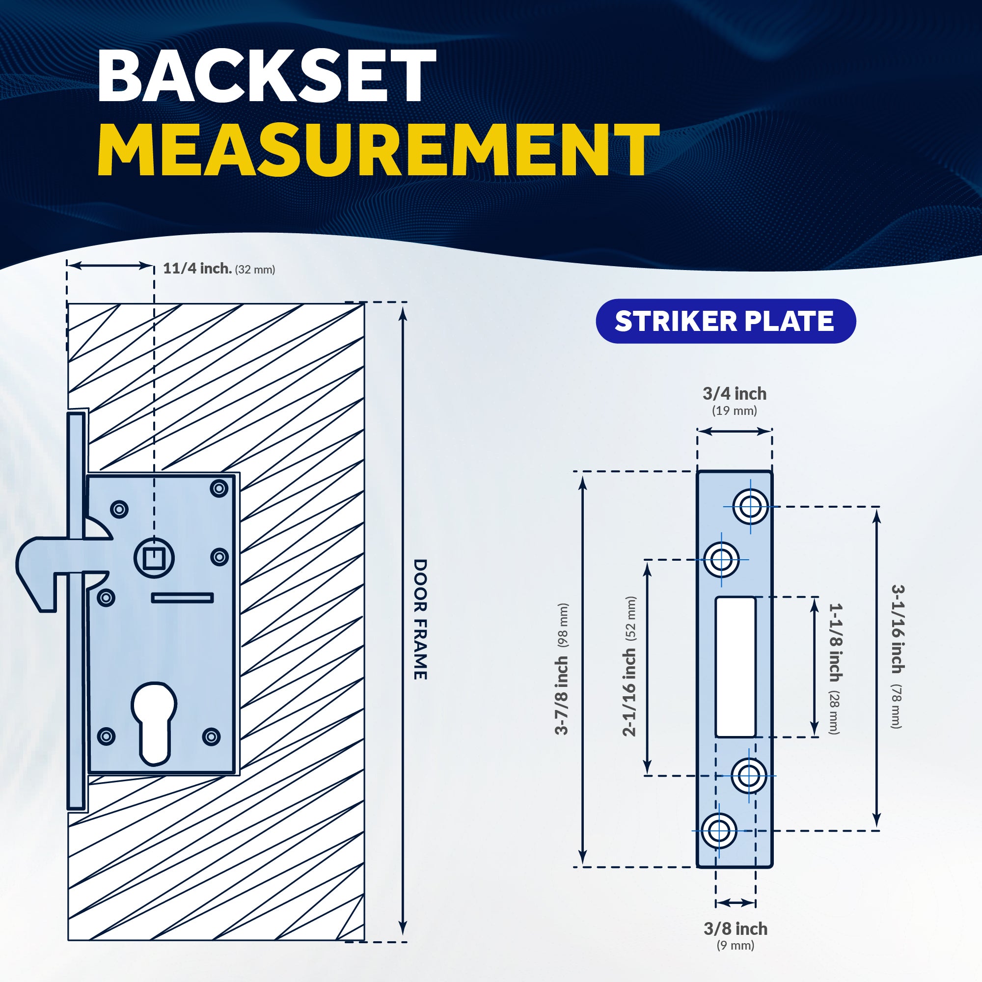 Sliding Door Mortise Latch Set, Stainless Steel, 3 Keys - FO2240