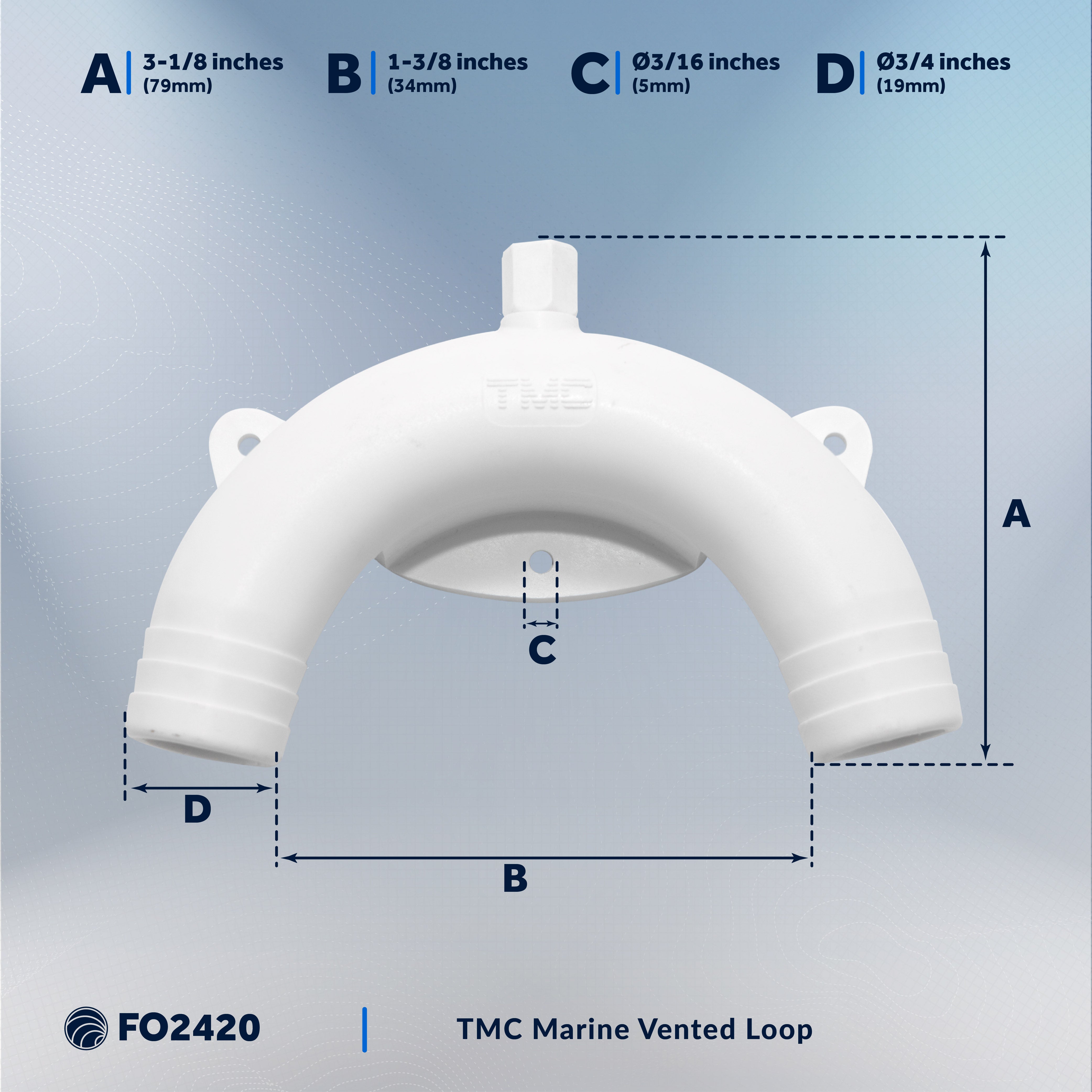 TMC Vented Loop for Boats and RVs, 3/4" Hose - FO2420