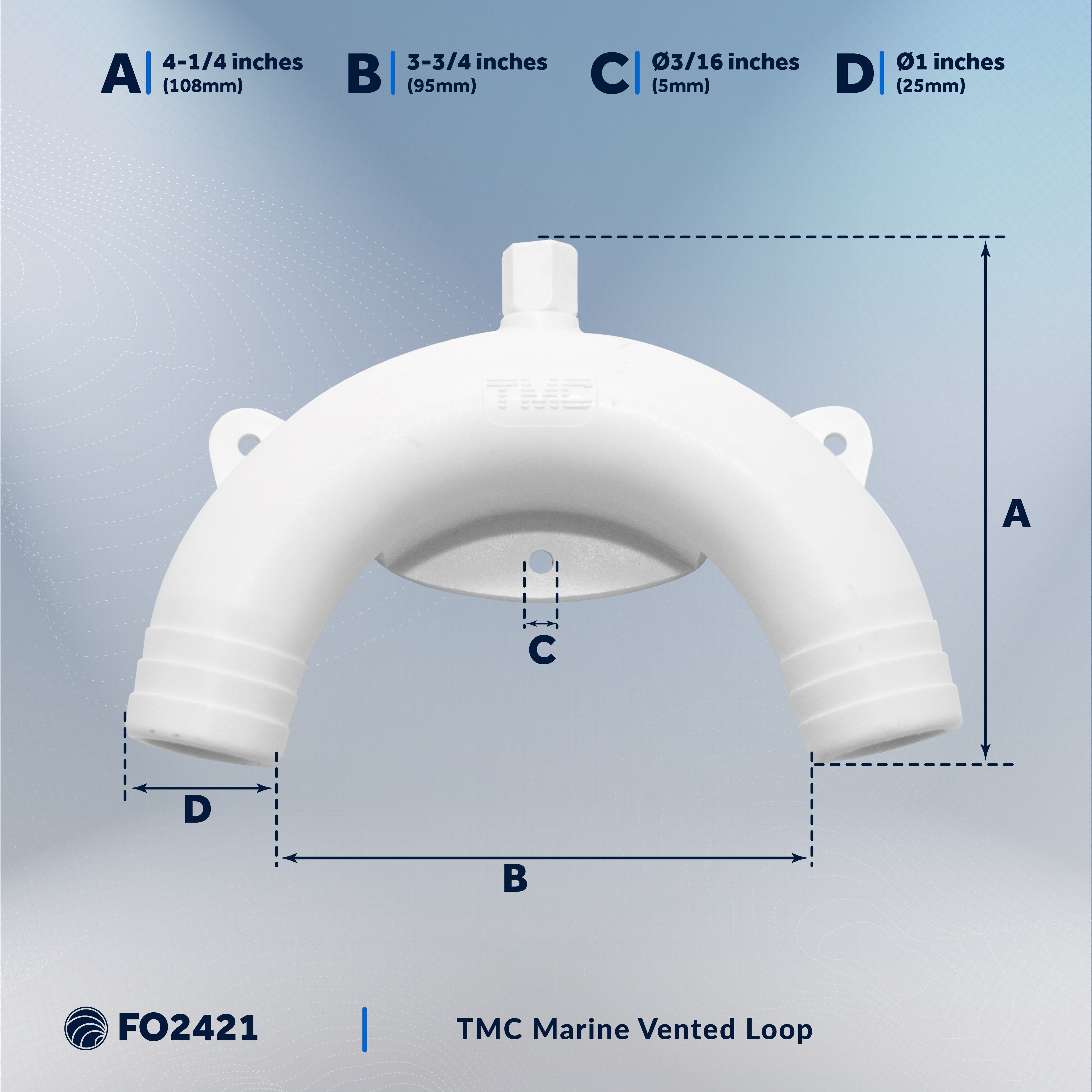 TMC Vented Loop for Boats and RVs, 1" Hose - FO2421