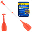 Emergency Floating Telescoping Paddle 21" to 42", T-Grip - Orange - FO2898 - Five Oceans