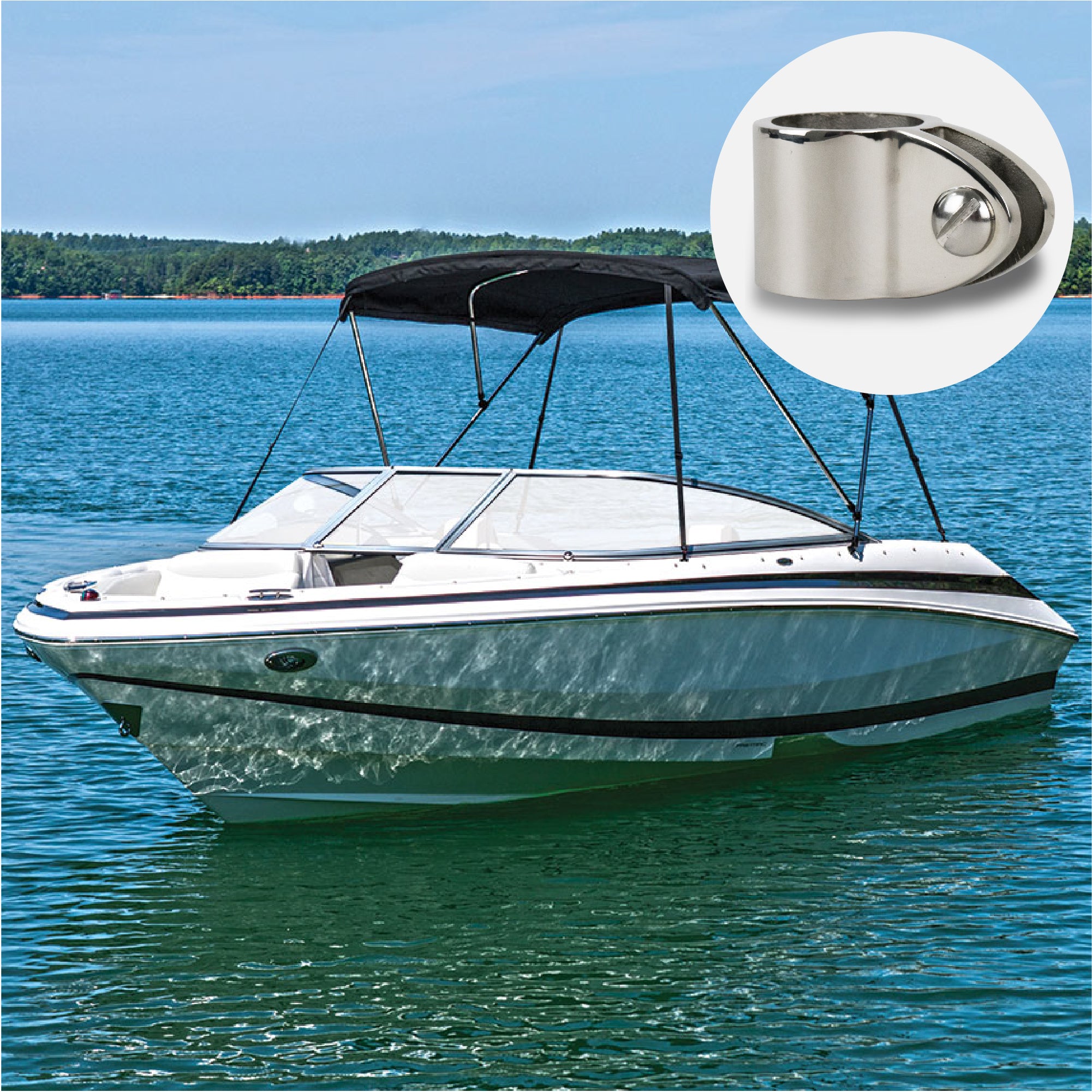 Bimini Top Hardware 1" Jaw Slide, AISI316 Stainless Steel - FO2959