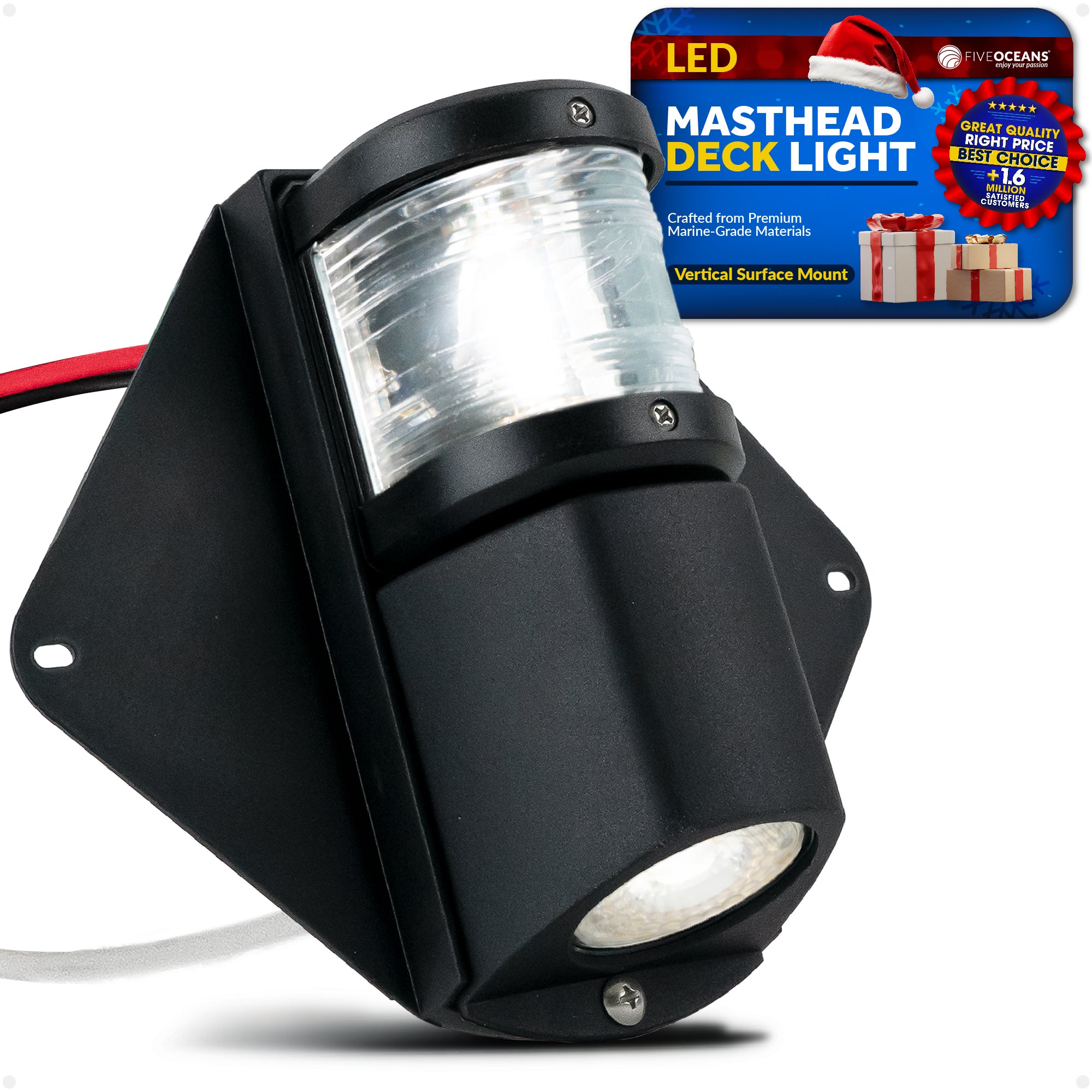 LED Combination Masthead Deck Light, 12V, Vertical Mount - FO3837