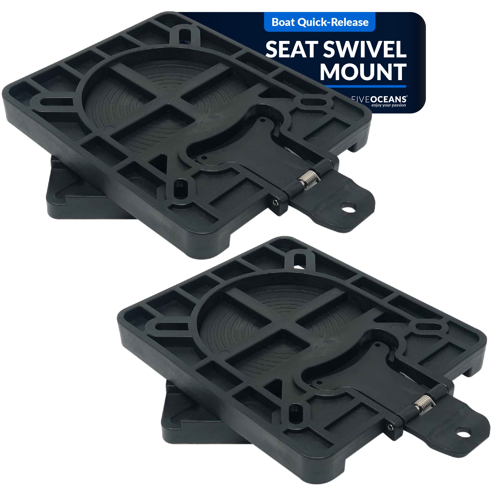 Boat Quick-Release Seat Swivel Mount Removable Bracket, 2-Pack - FO3891-M2