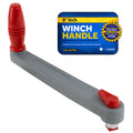 8" Sailboat Winch Handle, Universal Floating Lock-in Mechanism, Gray/Red - FO3923 - Five Oceans