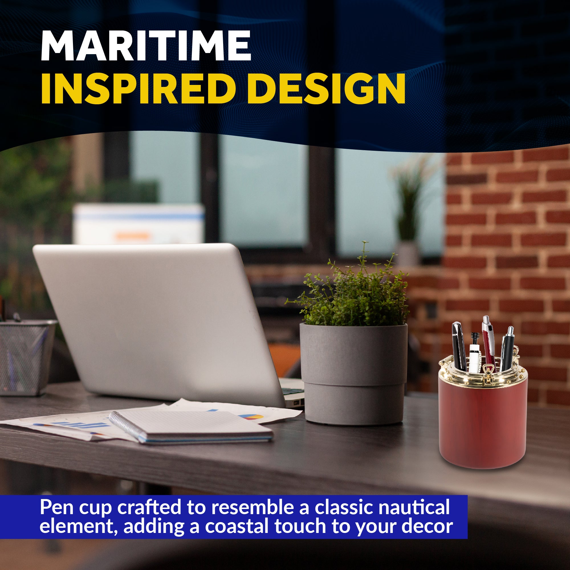 Porthole Collection Nautical Pencil Holder - FO3978