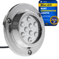 Underwater Light,  Stainless Steel, Blue LED - FO4005 - Five Oceans