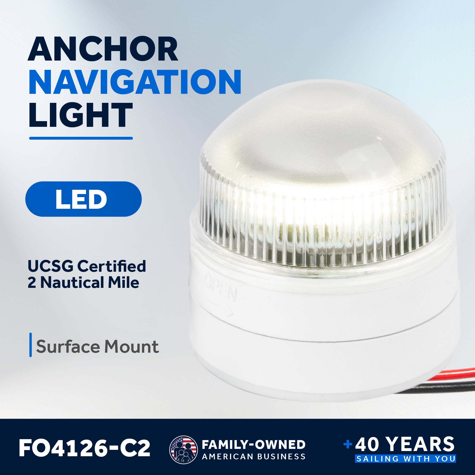 LED Anchor Light and Boat Navigation Lights Set - FO4126-C2