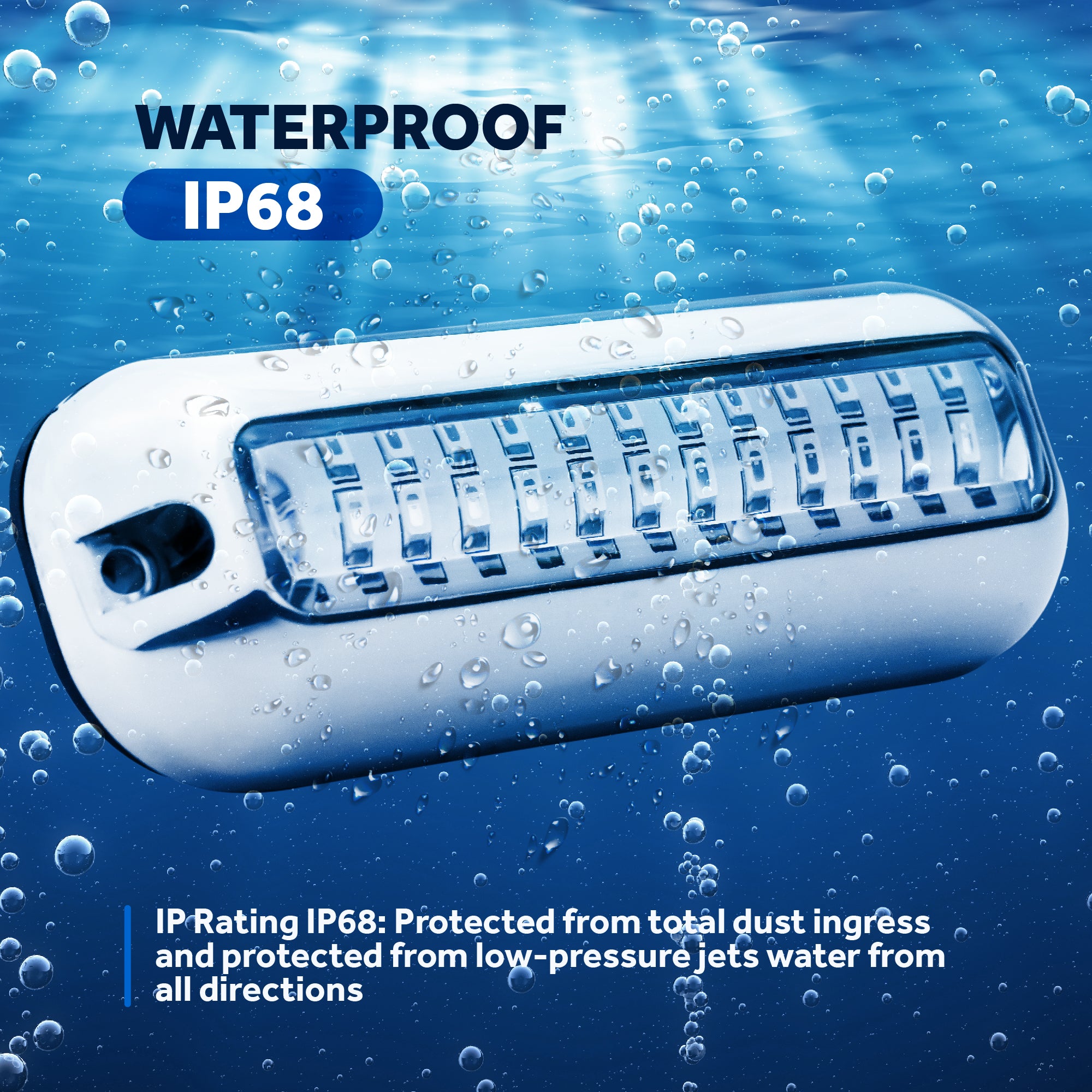 Underwater Transom Light, Stainless Steel, Blue LED - FO4136