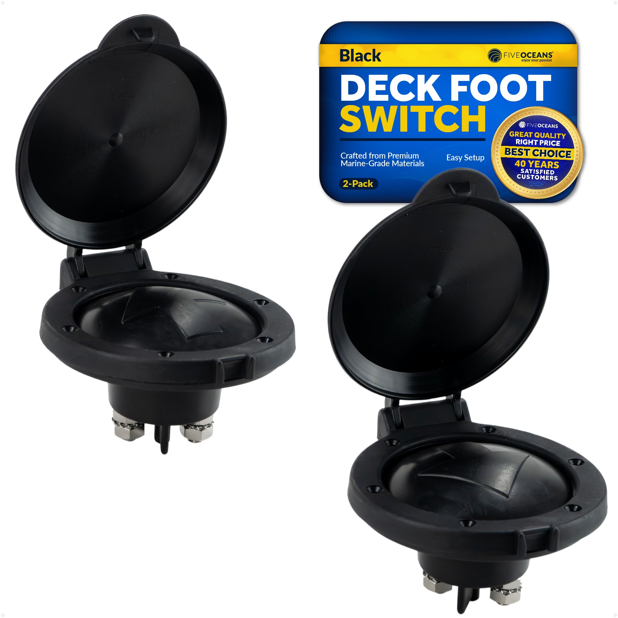 Heavy-Duty Windlass Up/Down Deck Foot Switch, 12V, 4" Diameter - FO4430-M2