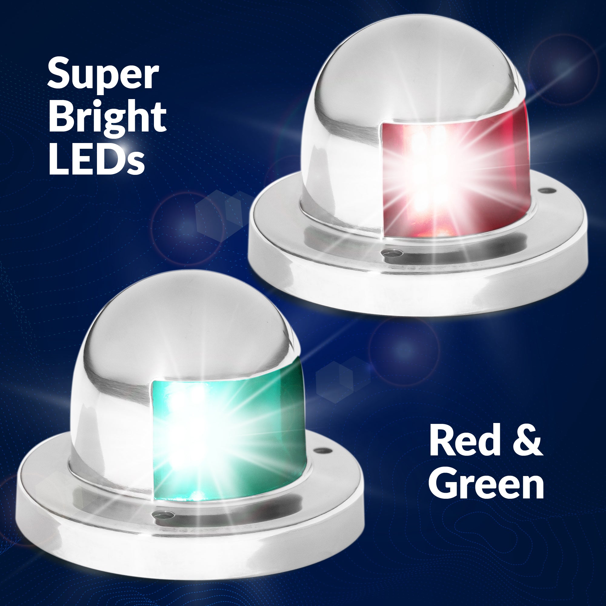 LED Bow Light set, Red and Green, Horizontal - FO4431-C1