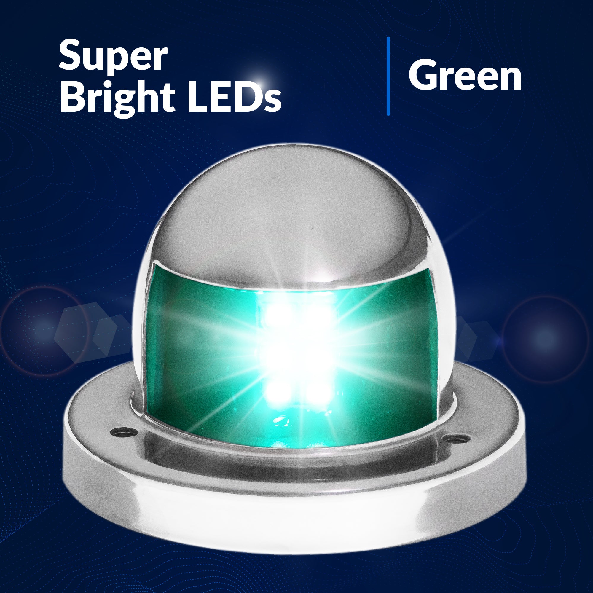 LED Bow Light, Green, Horizontal, 12V - FO4431