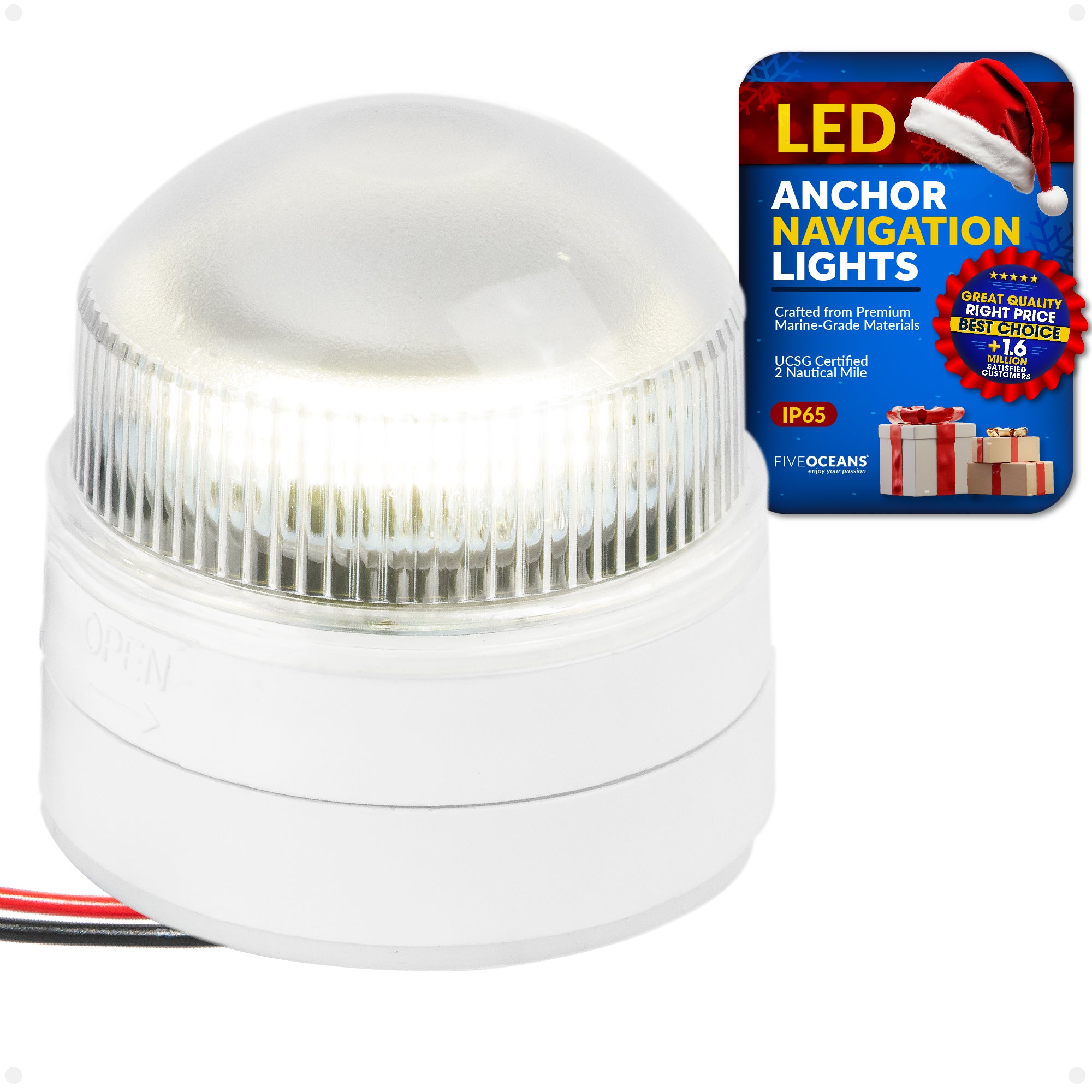 LED Anchor Navigation Lights, Fixed Mount, 2NM - FO4468