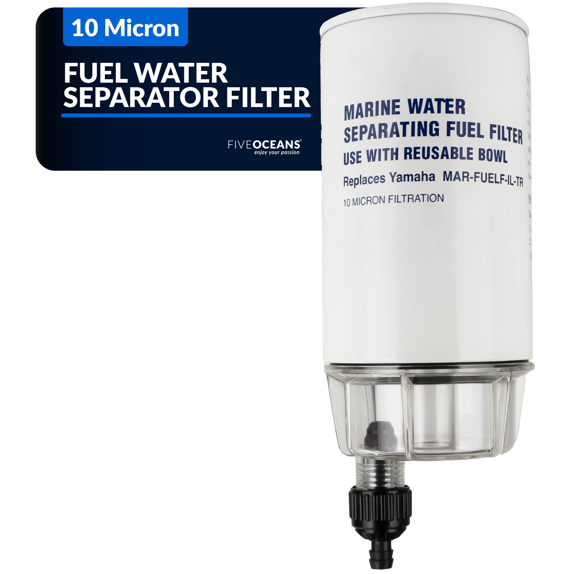 Fuel Filter Water Separator with Clear Bowl for MAR-FUELF-IL-TR - 4471