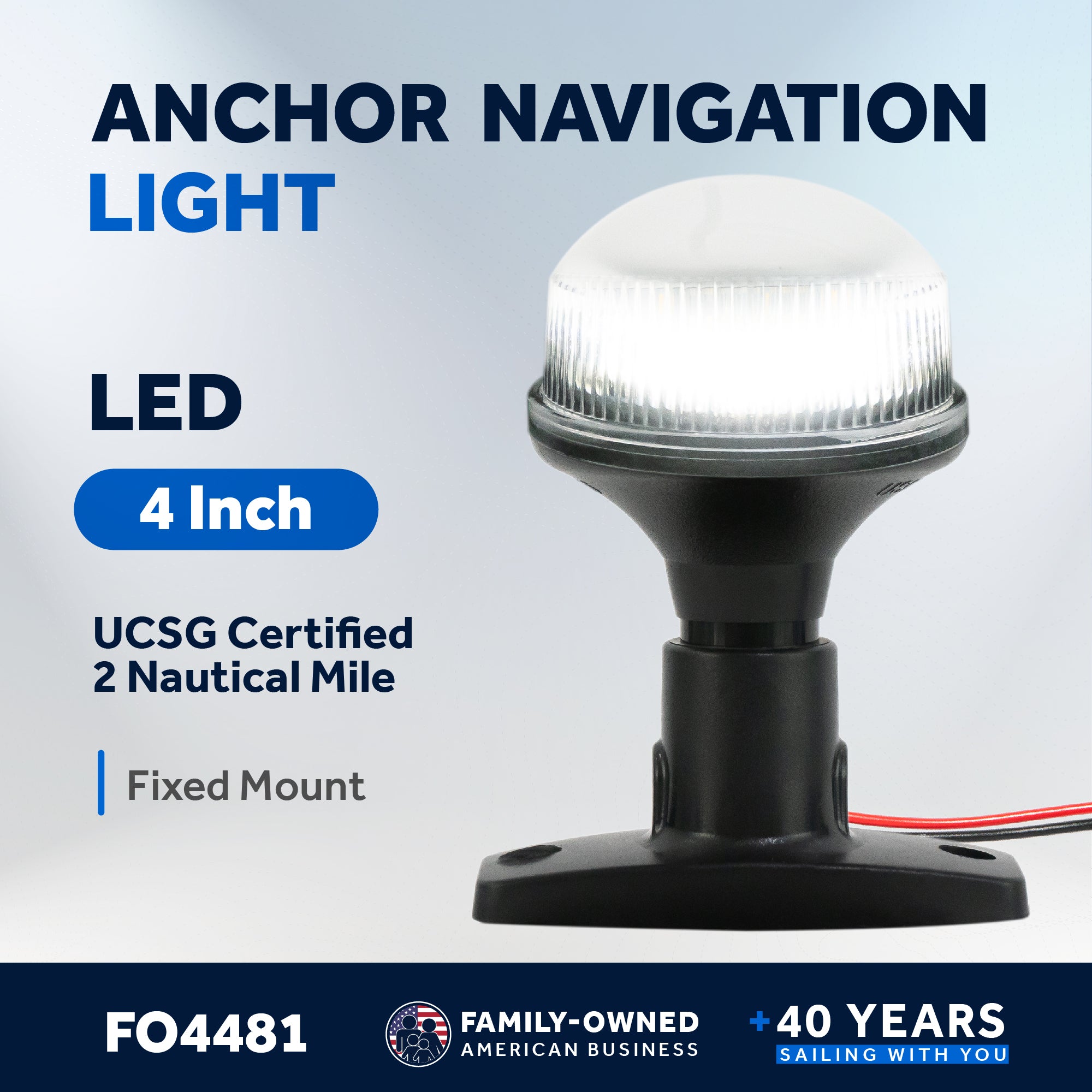 LED Anchor Navigation Light, 4" 2NM - FO4481