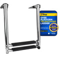 2 Step Boat Over Platform Telescoping Ladder, Stainless Steel - FO4501