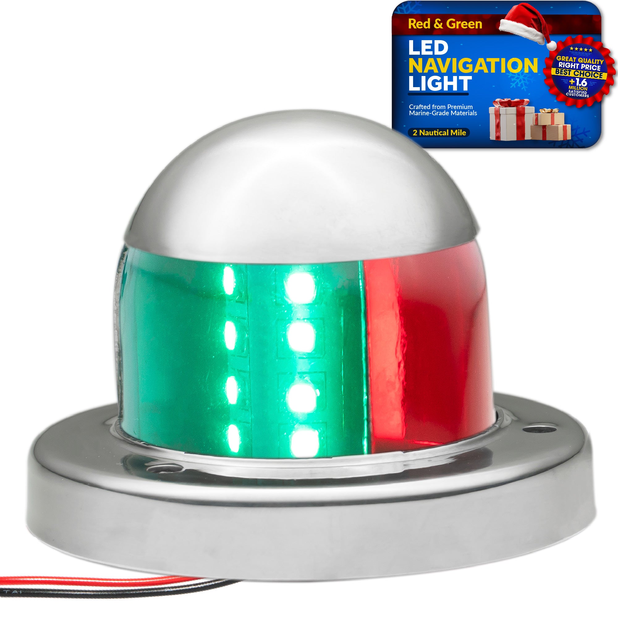 Navigation Lights, LED Red and Green, 2NM - FO4512