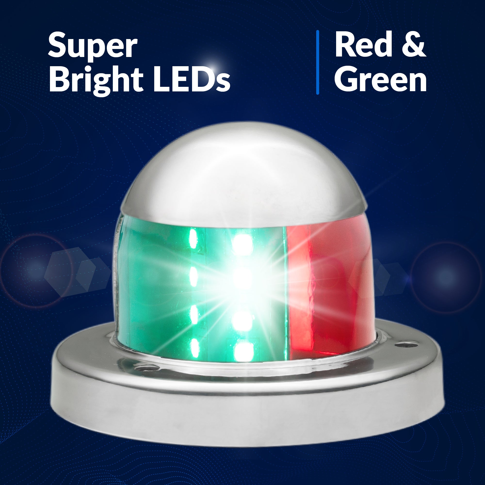 Navigation Lights, LED Red and Green, 2NM - FO4512