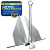 3 Lb Boat Fluke Anchor, Slip Ring Shank, Easy-Release, Galvanized Steel - FO4554