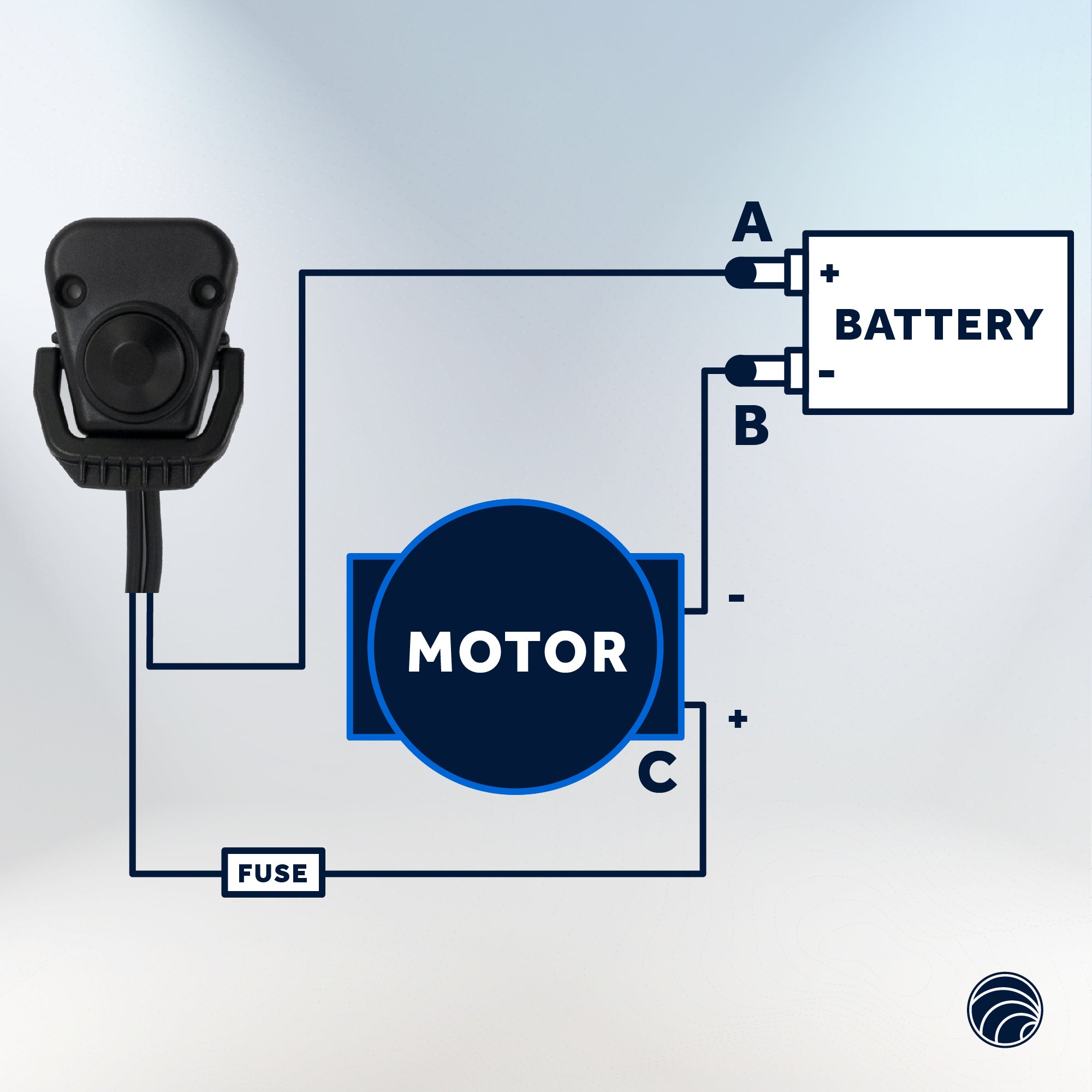 Trolling Motor Foot Switch with  On Lever Continuous Control, 12-24V - FO4601