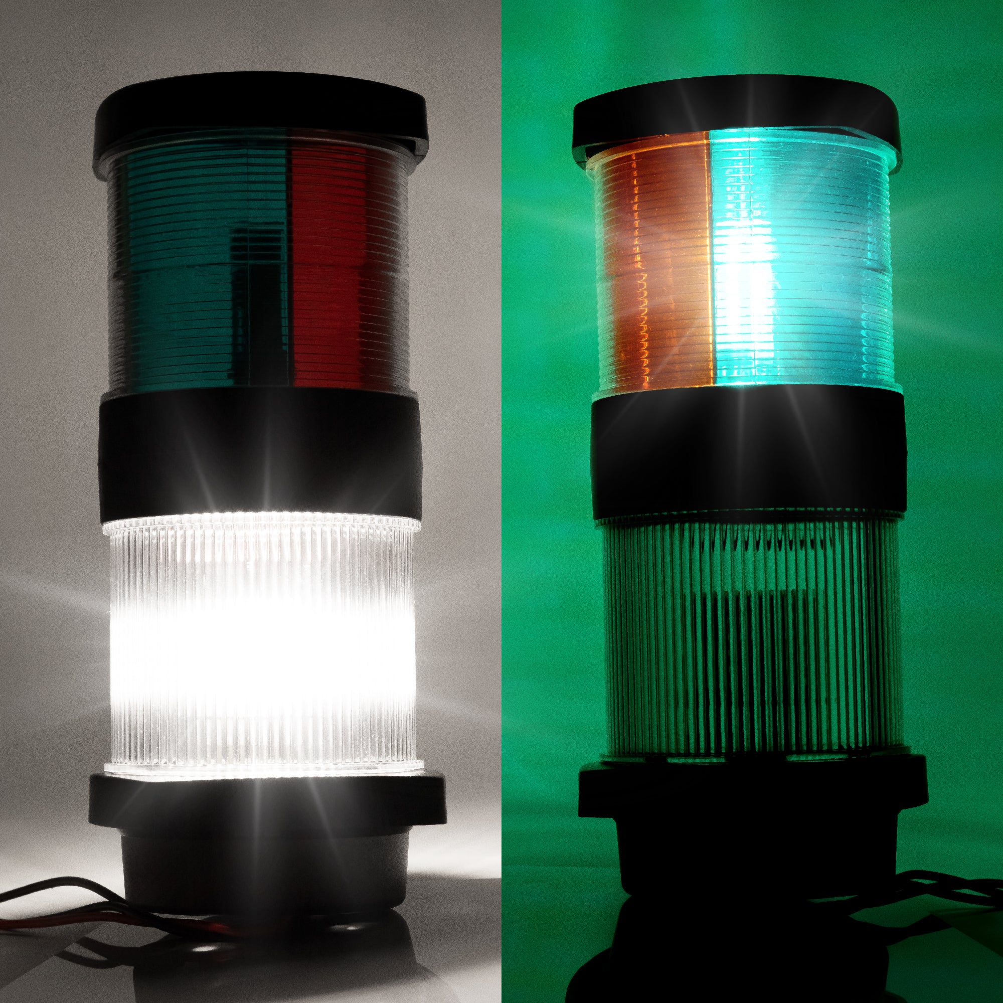 LED Tri-Color Anchor Navigation Light, Vertical Mount, 2 NM - FO4625