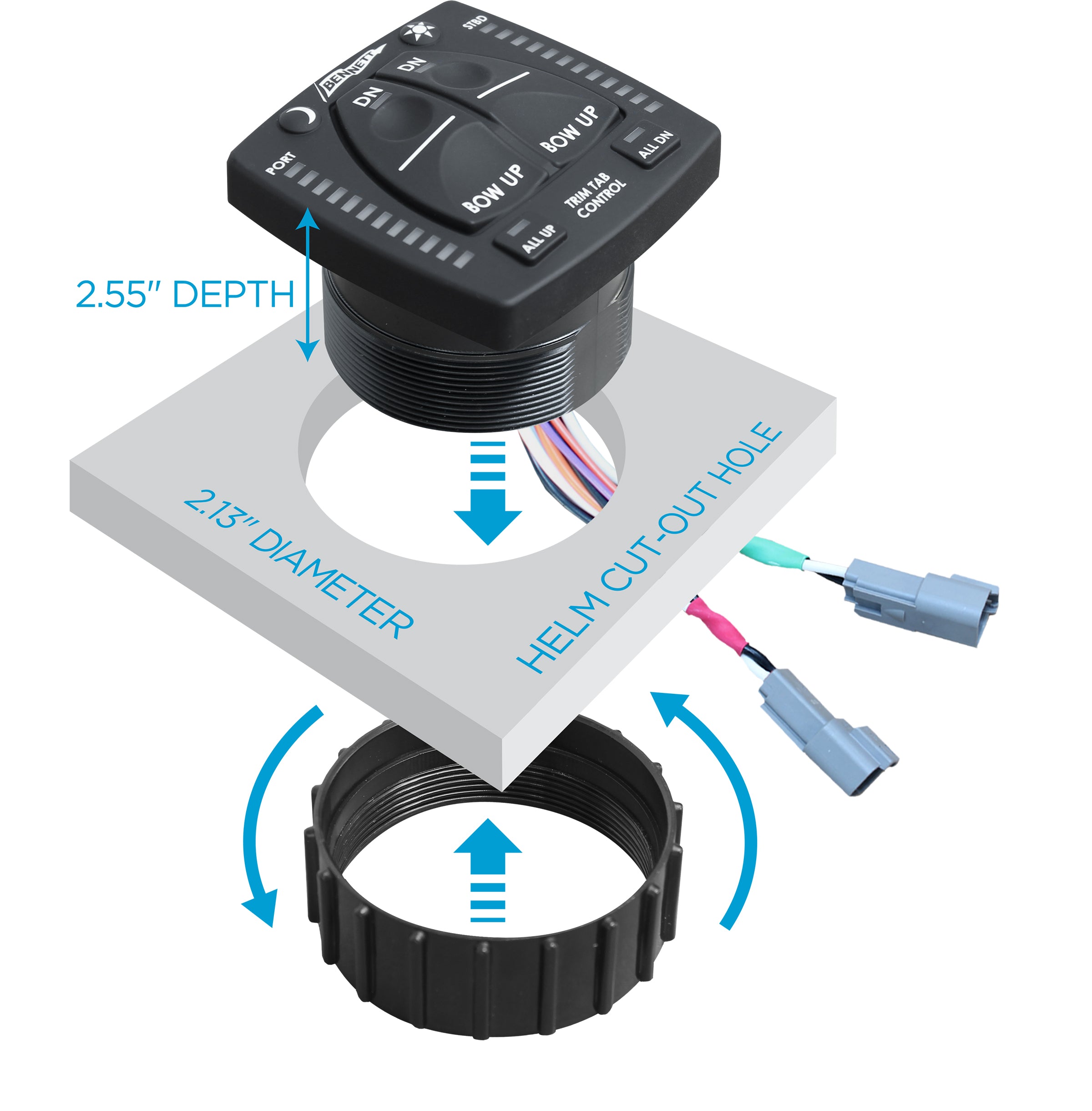 Bennett Marine OBI9000-E Integrated Helm Control (Electric) - FO4650