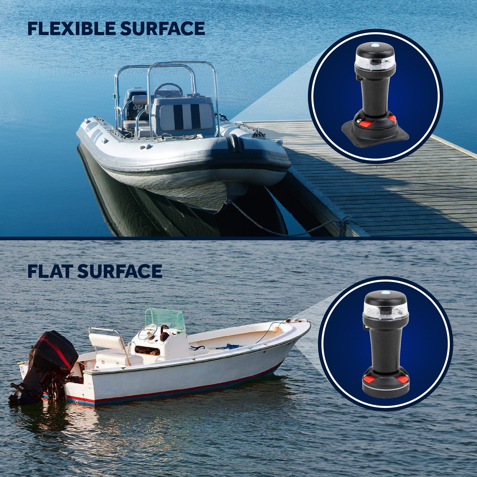 Portable Navigation Lights, LED All-Around Anchor Signal Flashlight - FO4690