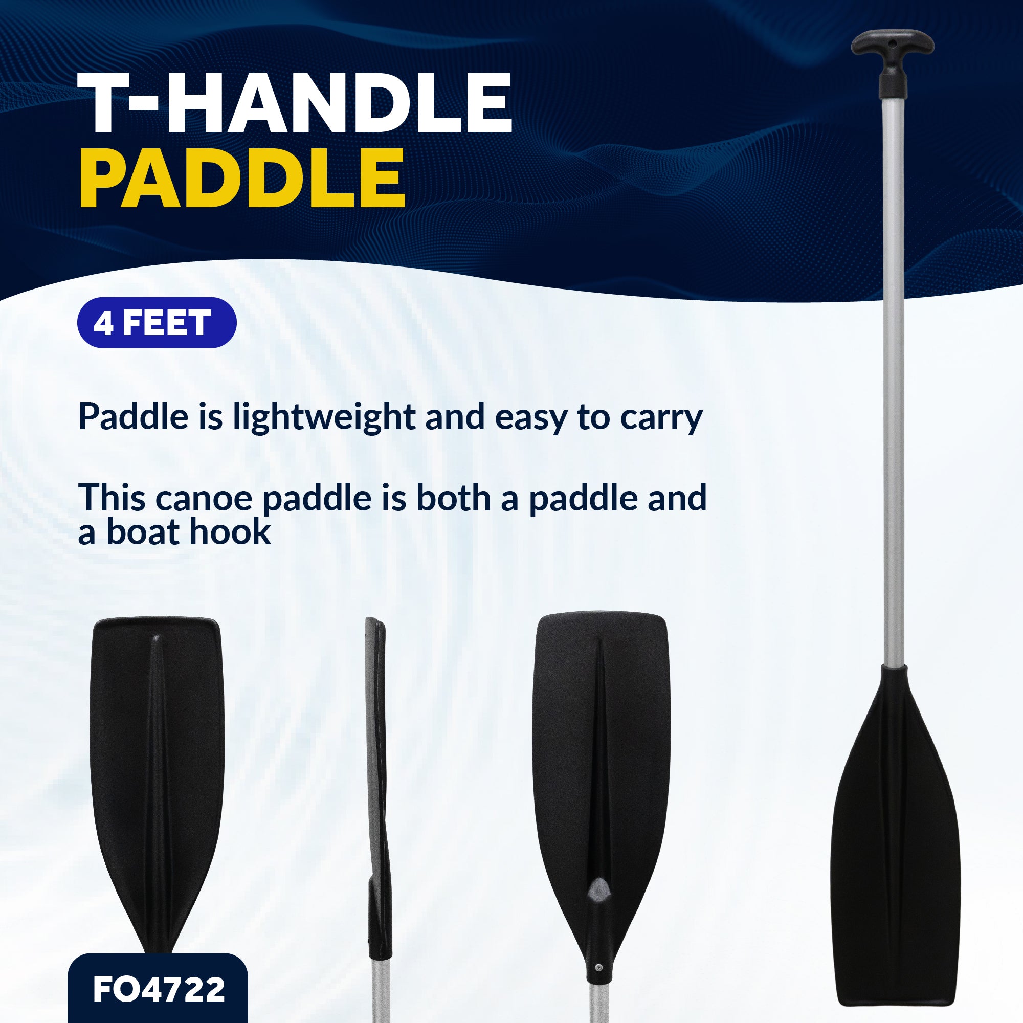 Canoe Paddle, 4Ft - T-Handle - FO4722