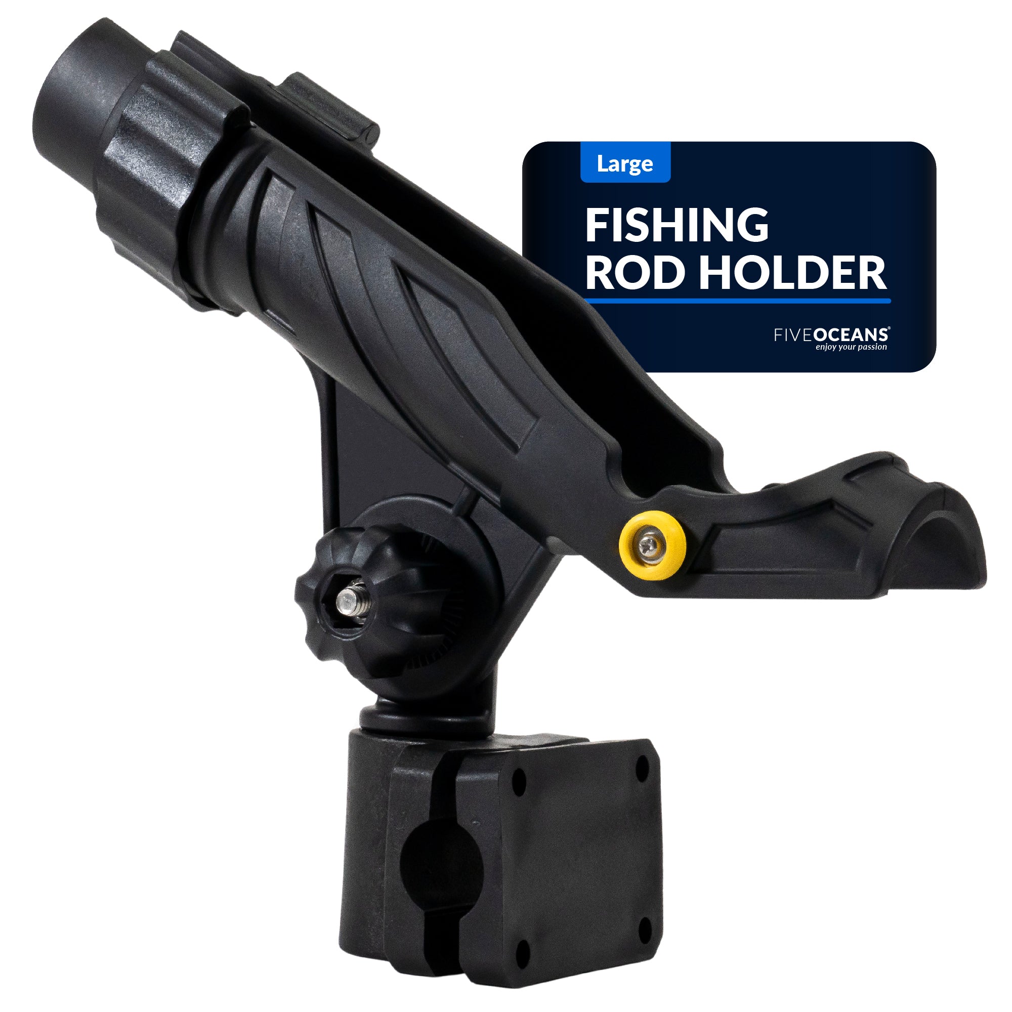 Rail Mount Fishing Rod Holder with Locking Mechanism and Hook Keeper - Size Small - FO4734