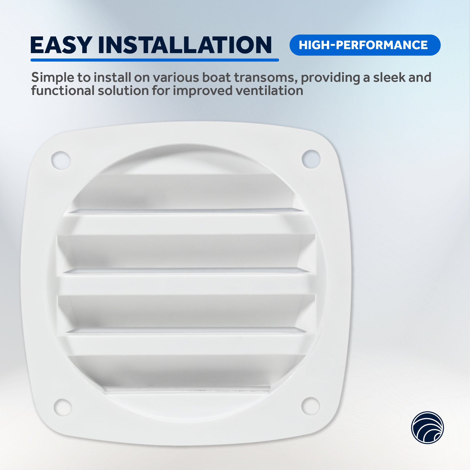 4-Slotted Louvered Flush Hose Ventilators, 3" - White - FO4750