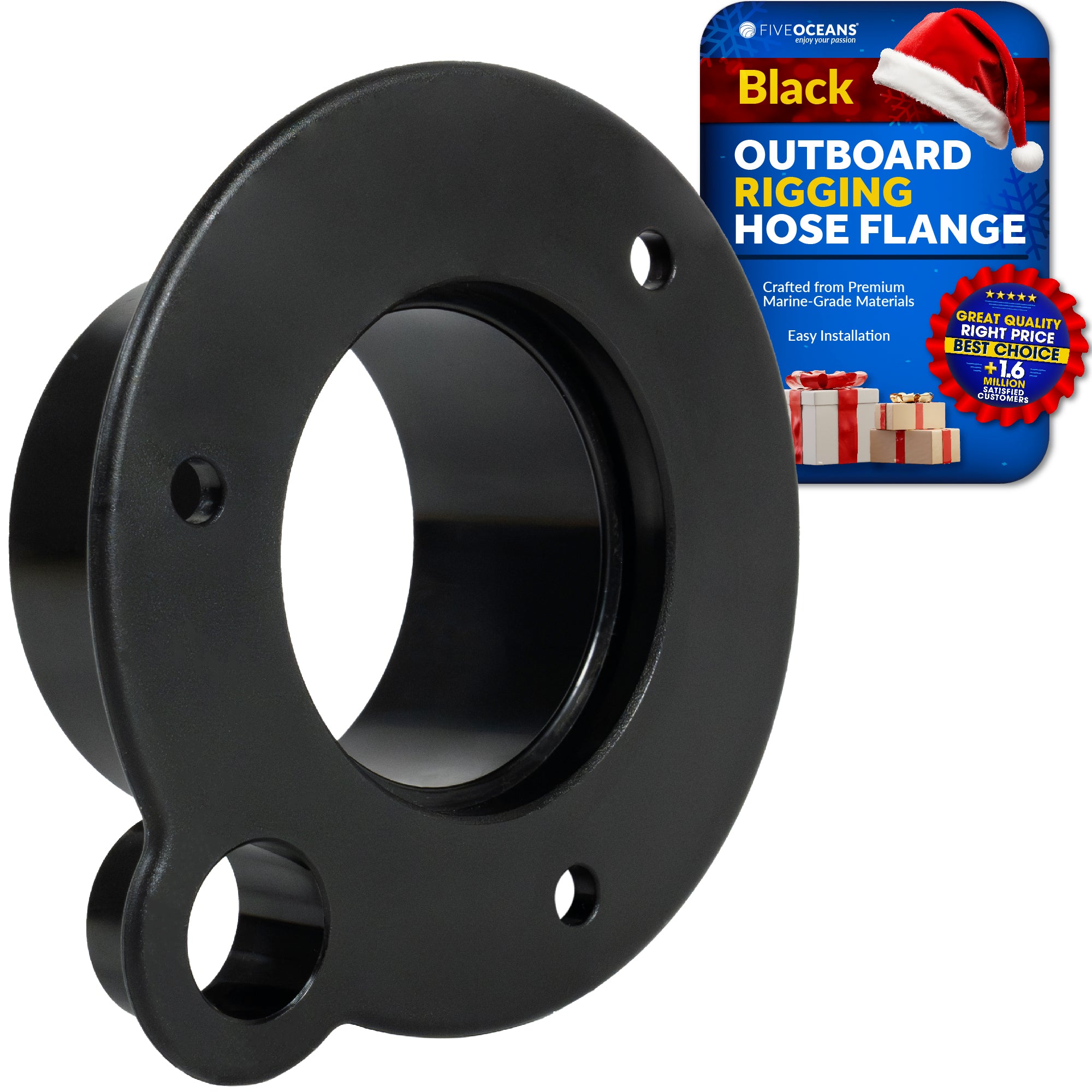 Outboard Rigging Hose Flange with Fuel Port - FO4776