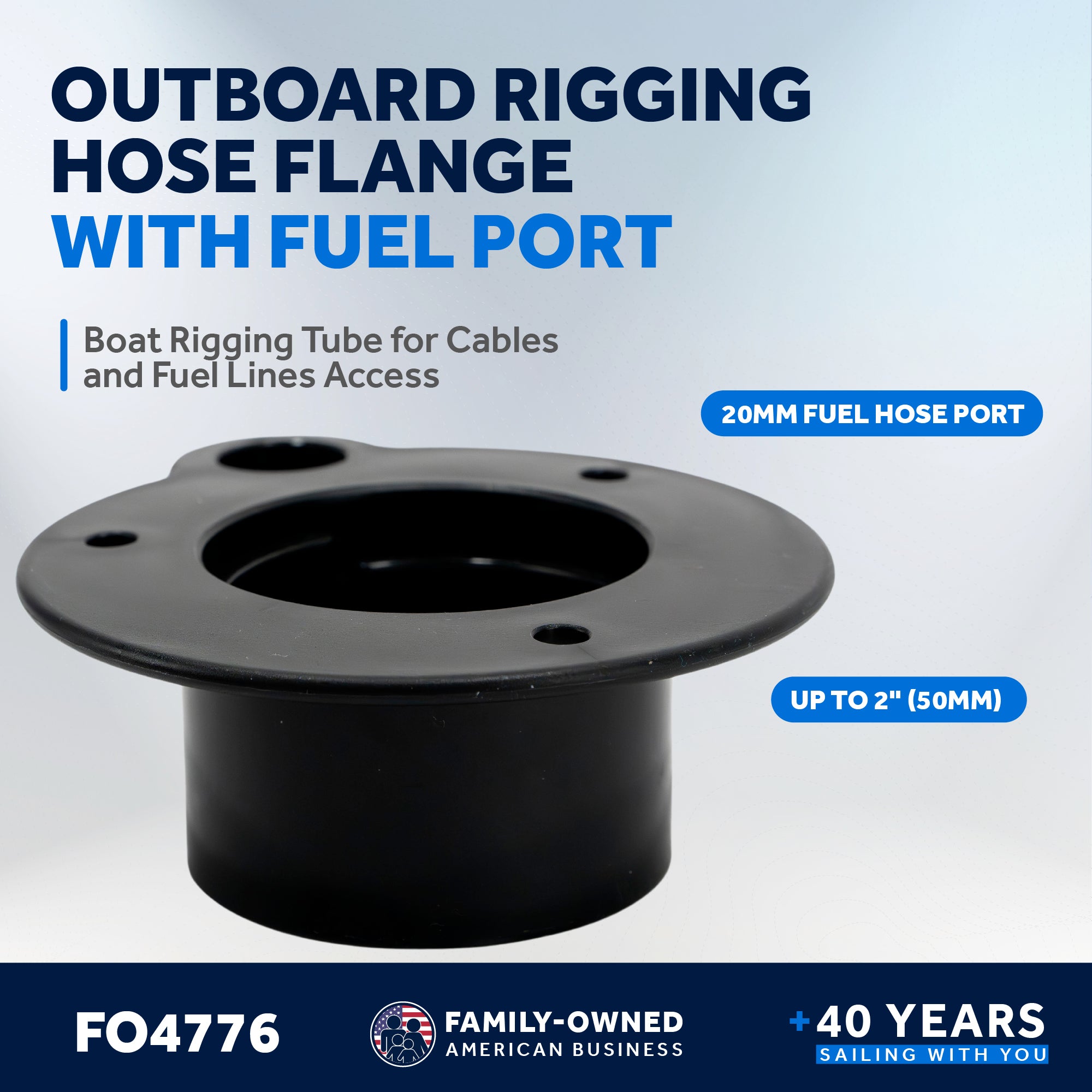 Outboard Rigging Hose Flange with Fuel Port - FO4776