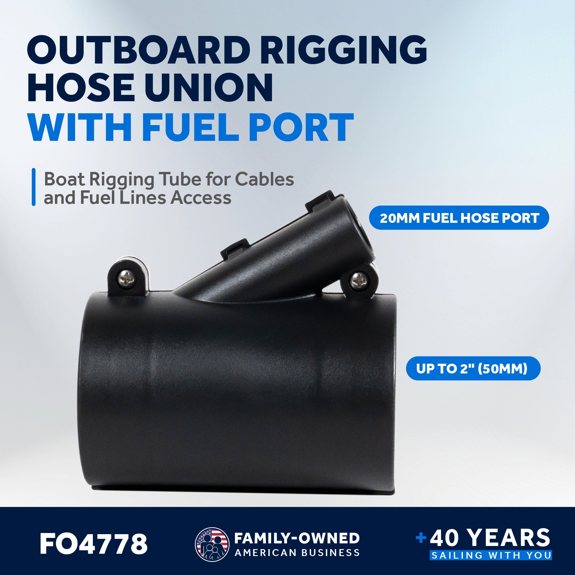 Outboard Rigging Hose Union with Fuel Port - FO4778