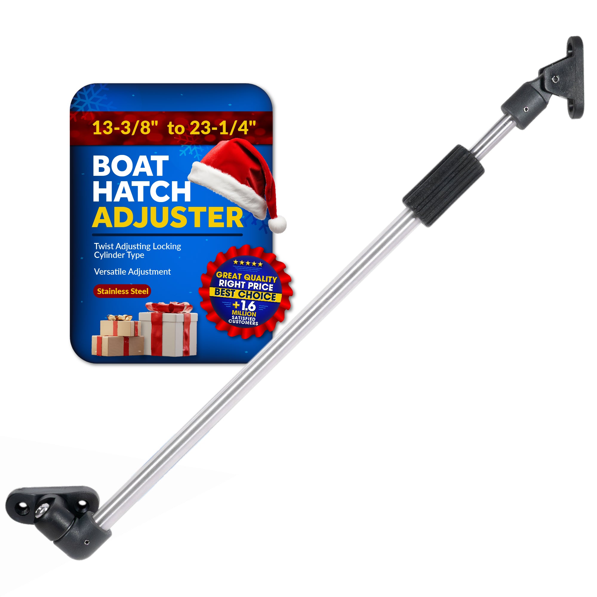 Hatch Adjuster 13-3/8" (340mm) to 23-1/4" (590mm), Tube Diameter 1/2" (13mm), Stainless Steel - FO4803