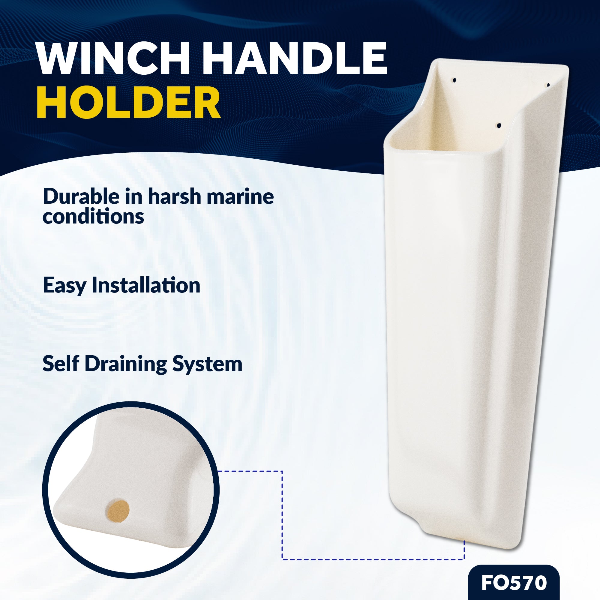 Winch Handle Holder, 9-1/2" Length - FO570