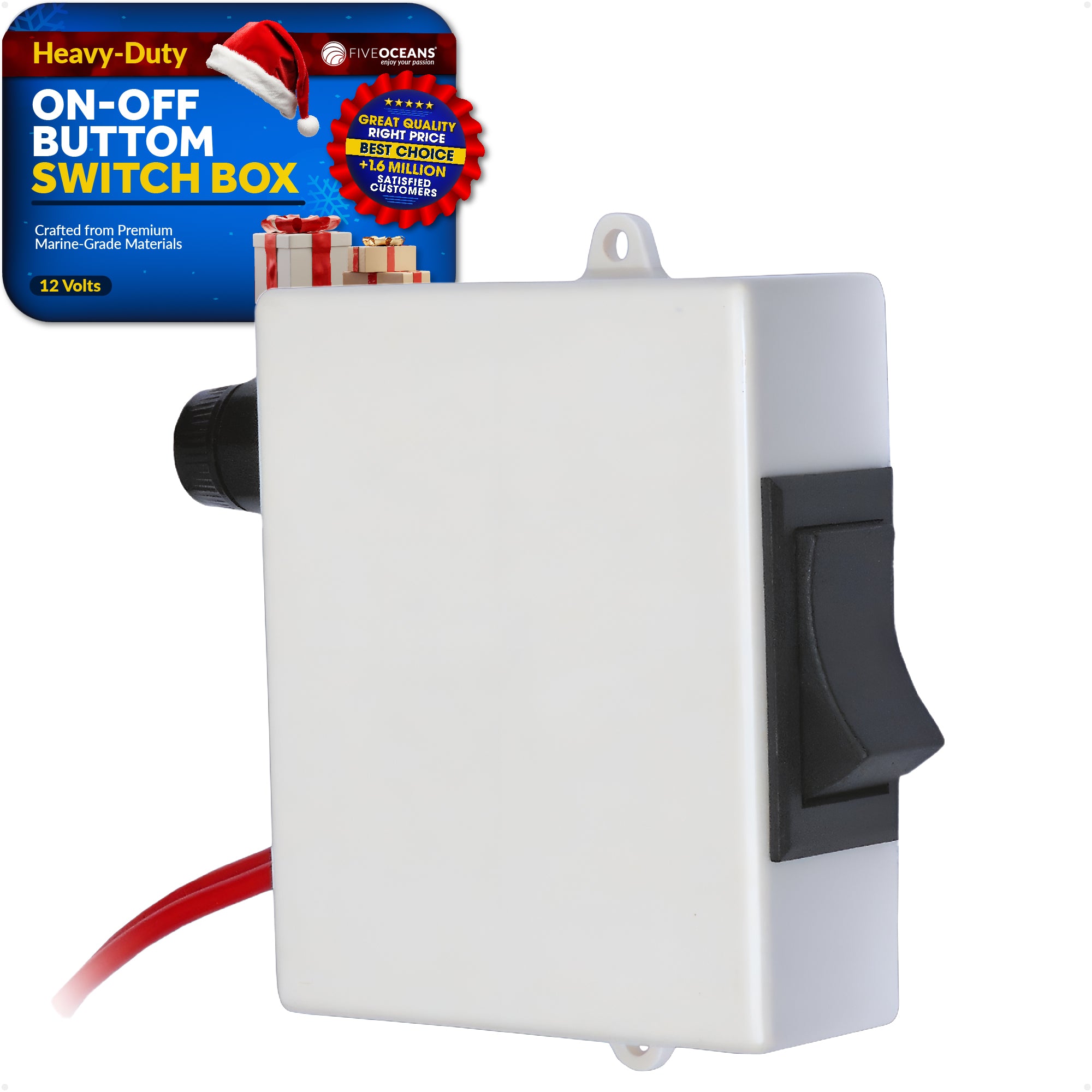 TMC Electric Toliet Momentary On-Off Push Button Switch Box - FO729