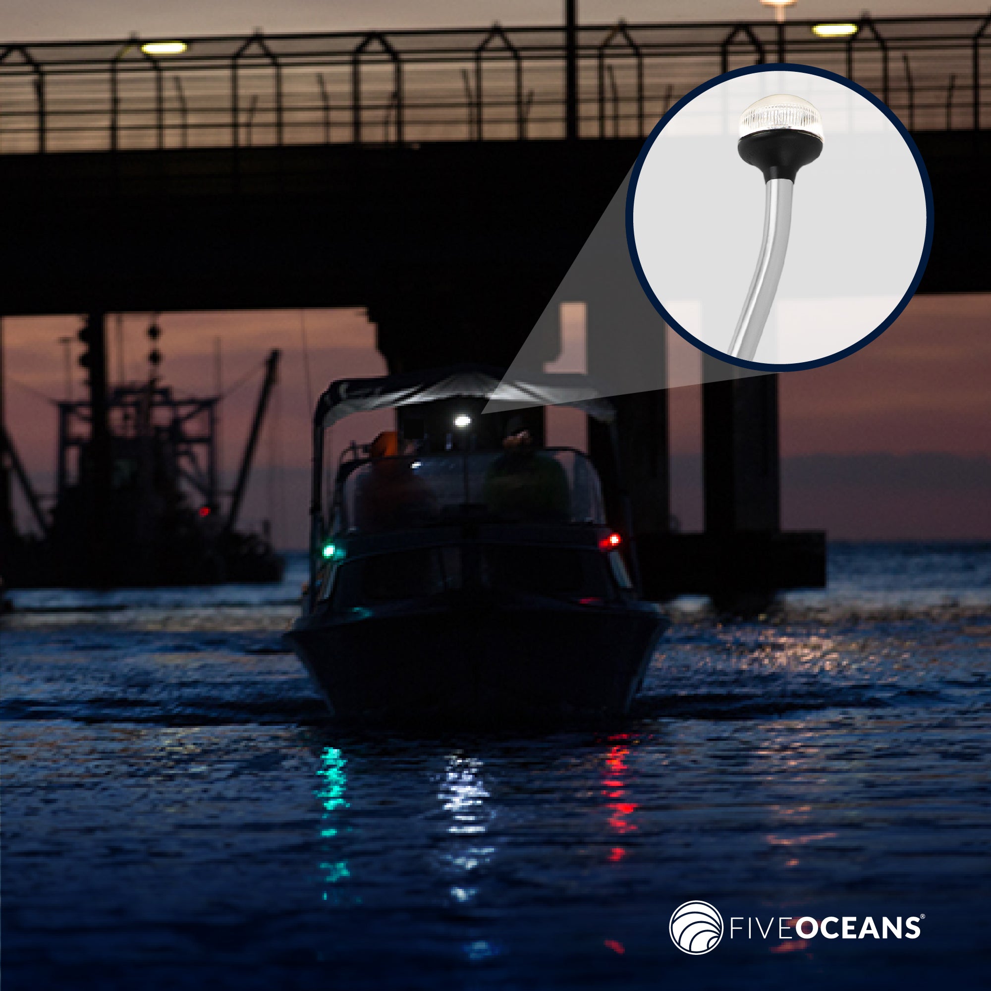 Five Oceans All Round Marine Removable LED Light, 2 BC-1883