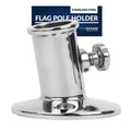 Boat Flag Pole Socket with Knob, Stainless Steel - FO3109 - Five Oceans