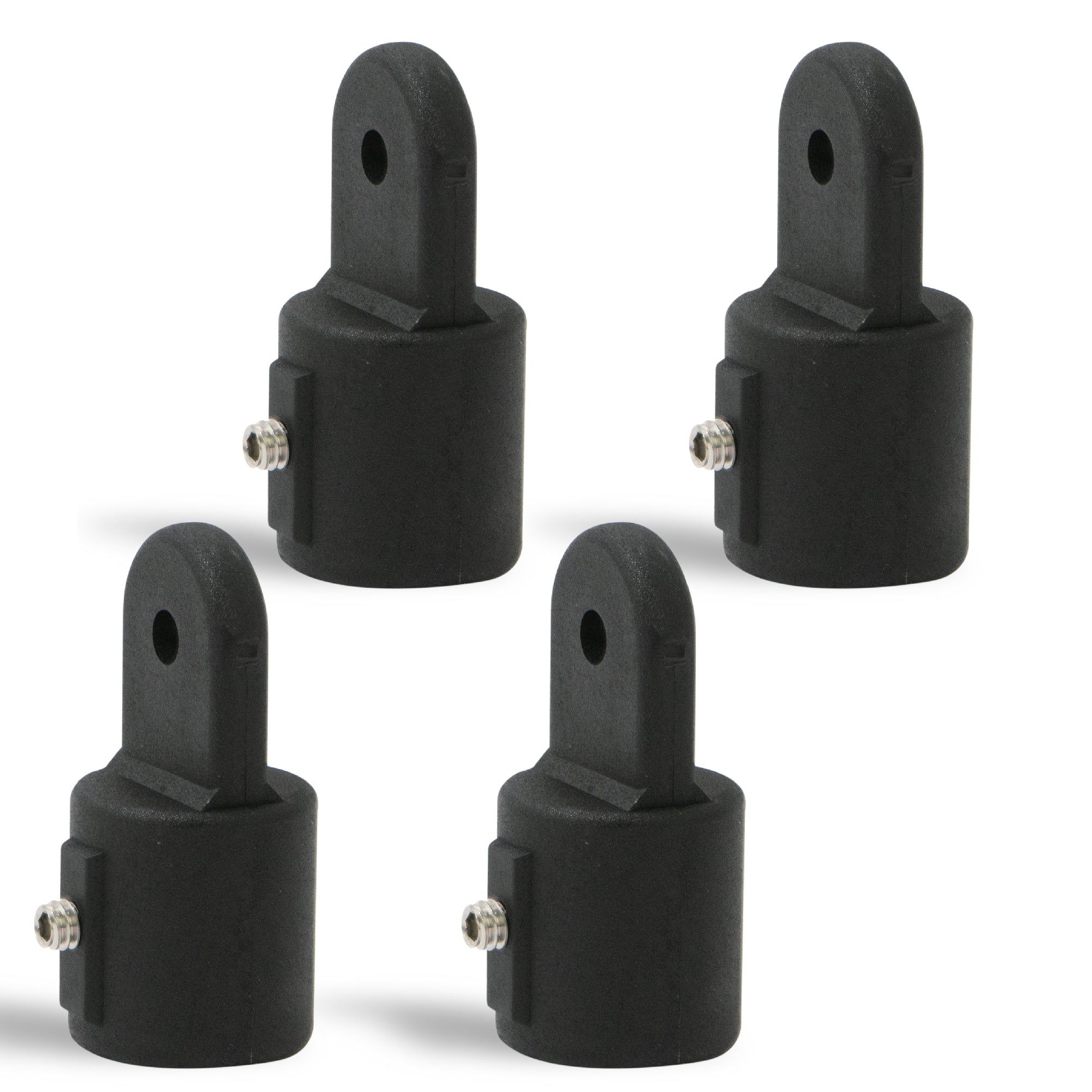 Bimini Top Hardware 7/8" External End Eye, Black Nylon - 4-Pack - FO3845-M4