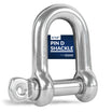 Pin D Shackles, 3/16" Screw, Stainless Steel - FO409 - Five Oceans